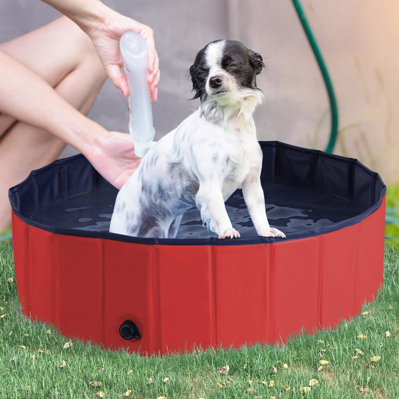 100x30H cm Pet Swimming Pool - Red - Bedzy UK modern and affordable home furniture England