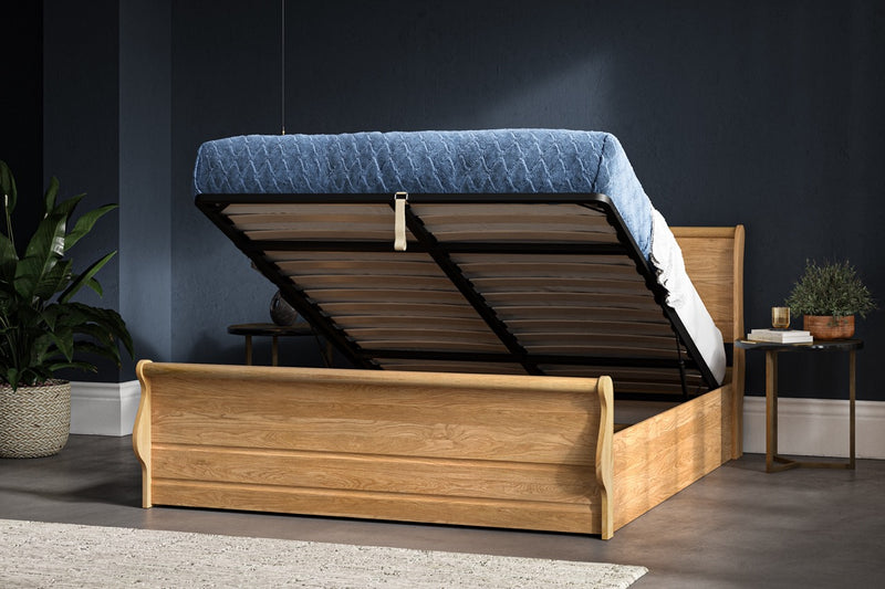 Windsor Solid Oak Ottoman Bed Oak - Super King