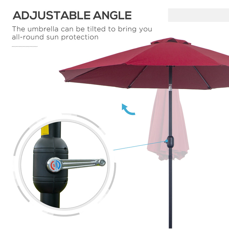 2.6M Umbrella Parasol-Red