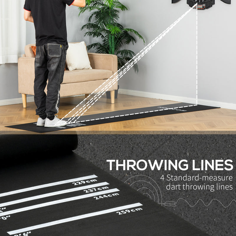 Professional Rubber Darts Mat W/4 Throwing Distances