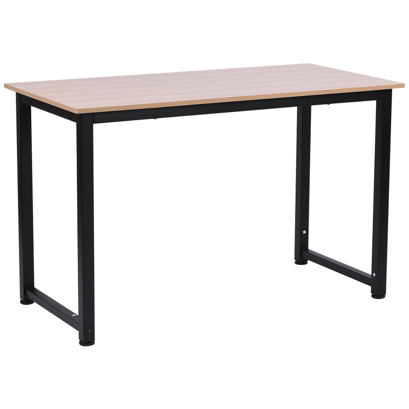 Computer Desk PC Writing Table Home Office Workstation Adjustable Feet Stable Work Study w/ Metal Frame Oak Black