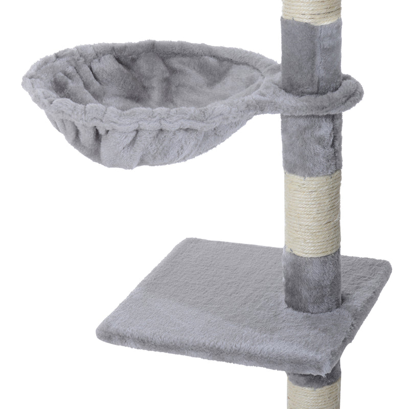 Cat Tree Kitten Scratching Post Scratch Scratcher Climb Activity Center Play House Pet Furniture 125cm (Grey)