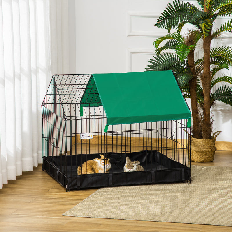 Guinea Pig Cage, Small Animal Habitat, Rabbit House w/ No Leaking Bottom, Safety Locking System, Top Roof