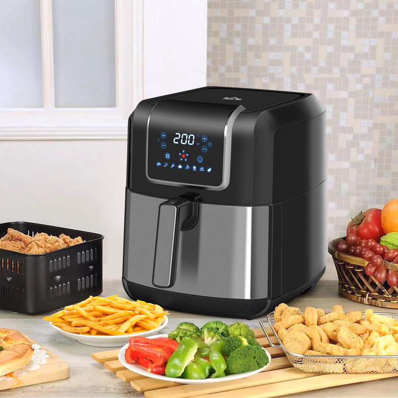 Air Fryers, 1700W 6.5L Air Fryers Oven with Digital Display, Rapid Air Circulation, Adjustable Temperature, Timer and Nonstick Basket Black