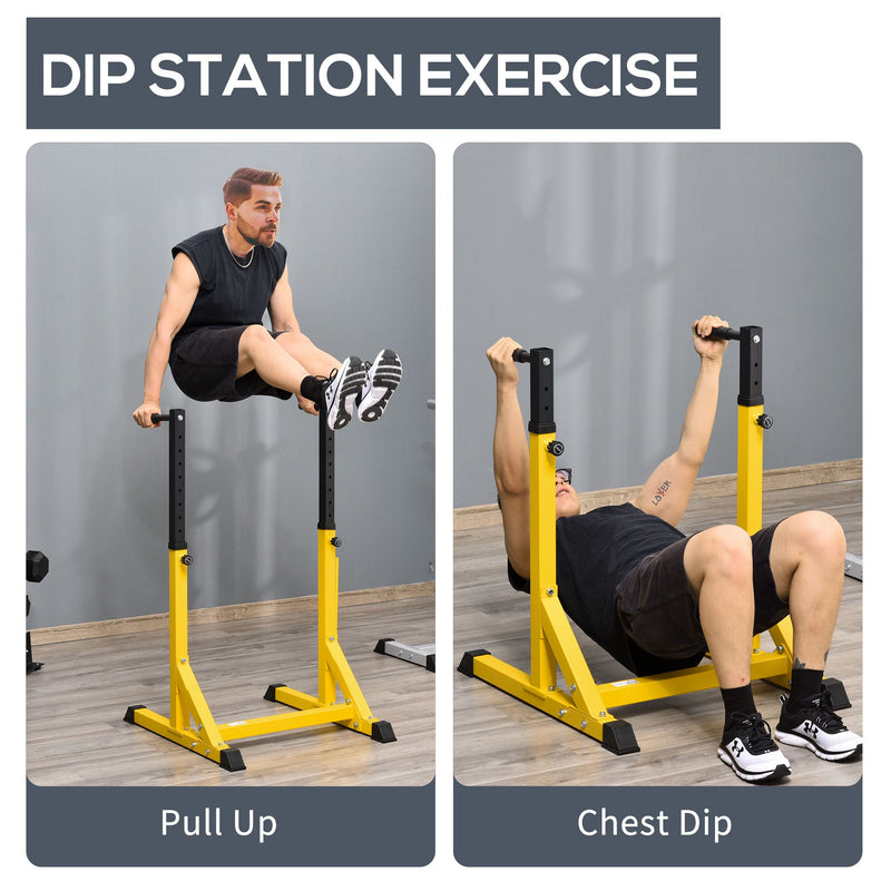 Dip Station Chin Up Parallel Bars Pull Up Power Tower Home Gym Workout Bicep Tricep Fitness Equipment Height Adjustable