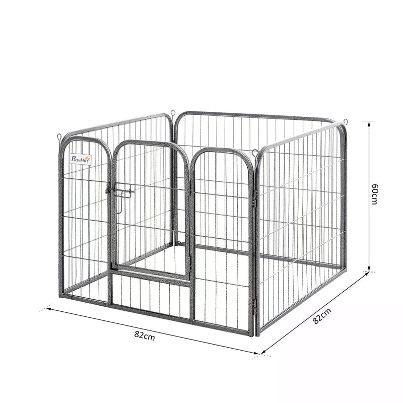 Heavy Duty Dog Kennel Large Dog Kennel Square Metal Foldable Kennel Dog Pen Grey