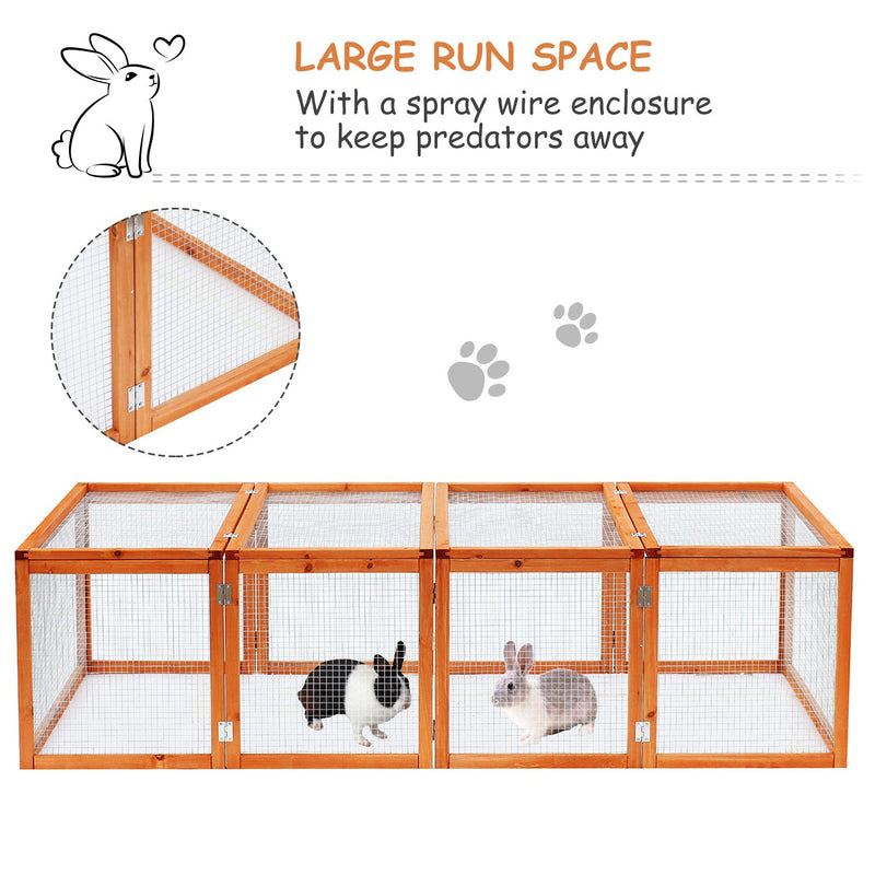 Rabbit Hutch W/ Mesh Wire, 181Lx100Wx 48H cm-Wood