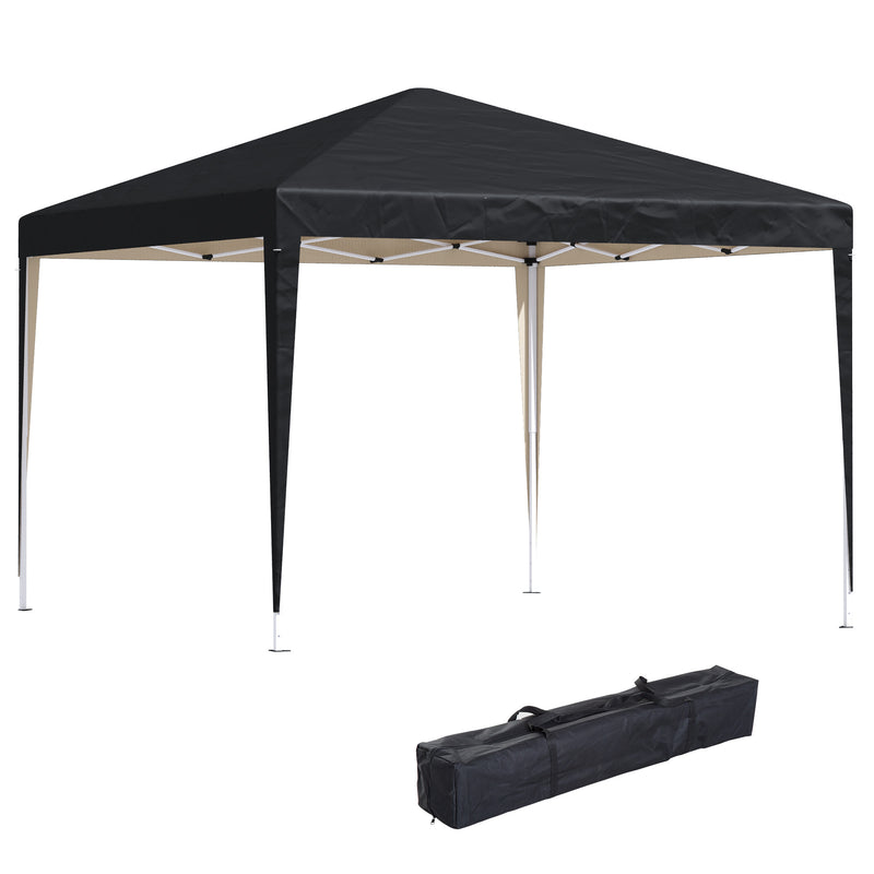 3 x 3 meter Garden Heavy Duty Pop Up Gazebo Marquee Party Tent Folding Wedding Canopy Black UV Protection