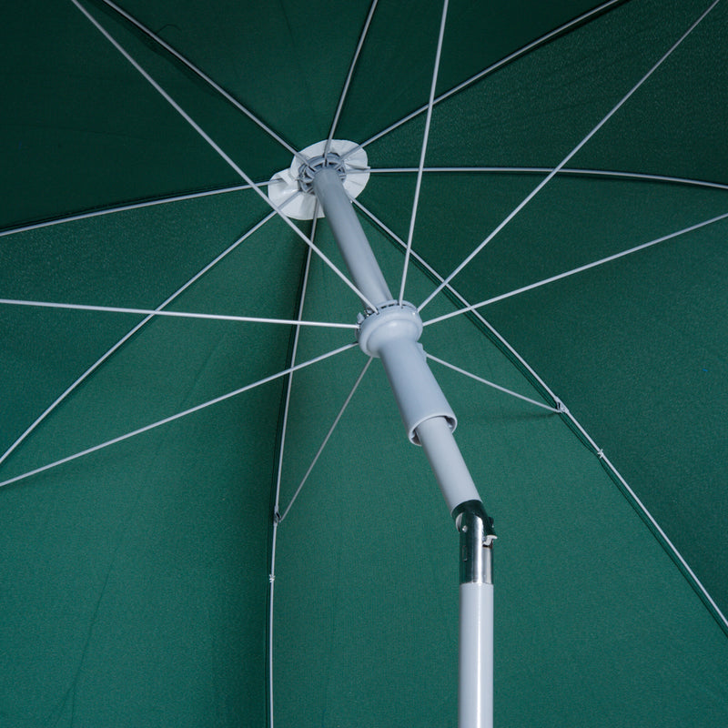 Beach Umbrella Parasol,φ2.2m, Steel-Dark Green