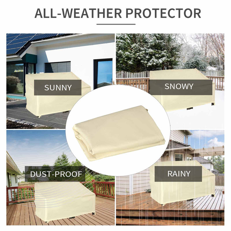 Outdoor Furniture Cover 2 Seater Loveseat Protection Tough PVC Lining Wind Rain Dust UV Waterproof, 140x84x94cm