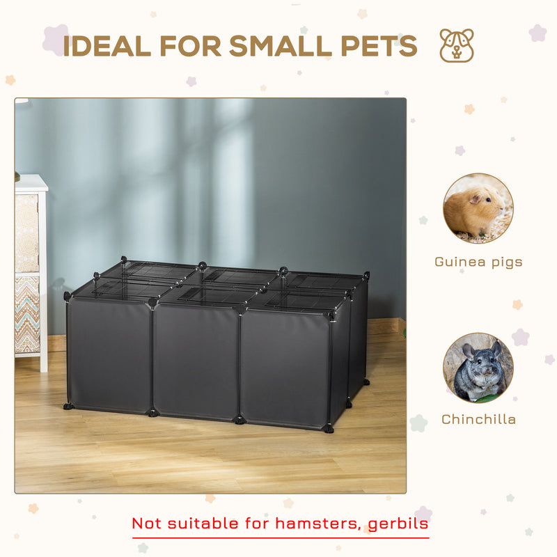 DIY Pet Playpen with Door Bottom 22 Panels Small Animal Cage for Guinea Pigs, Rabbit, Chinchilla, Grey