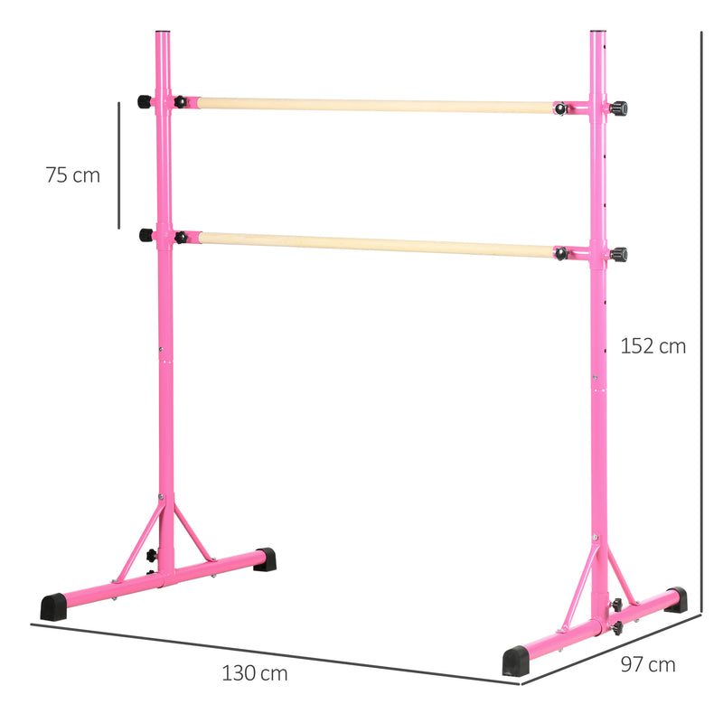 Freestanding Ballet Barre, Height Adjustable Ballet Bar with Non-slip Feet, for Home or Studio, Dance and Training Stretching