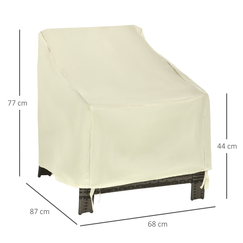 600D Oxford Cloth Furniture Cover Single Chair Garden Patio Outdoor Protector Waterproof 68x87x44-77cm