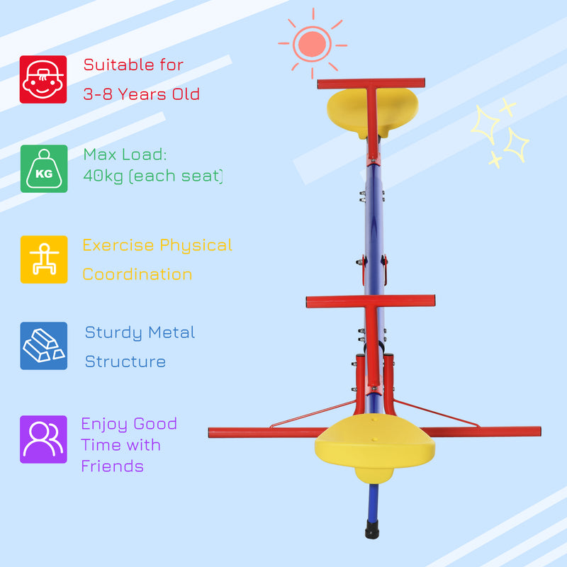 Kids 360 Degree Rotating Metal Seesaw Swivel Teeter Totter Outdoor Toys