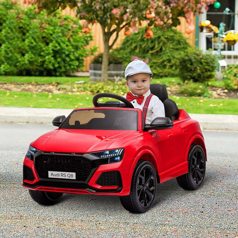 Audi RS Q8 6V Kids Electric Ride On Car, Kids Electric Toy with Parental Remote Control Music Lights USB MP3, Red