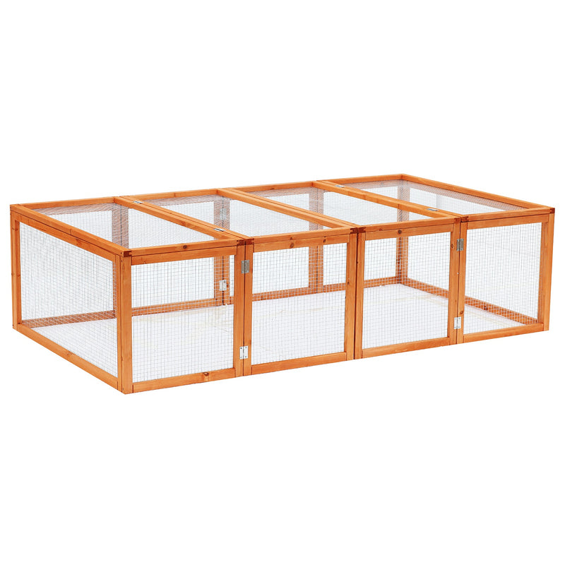 Rabbit Hutch W/ Mesh Wire, 181Lx100Wx 48H cm-Wood