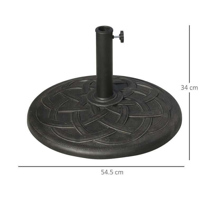 Parasol Base Umbrella Base for ?38mm and ?48mm Poles, Resin-Bronze