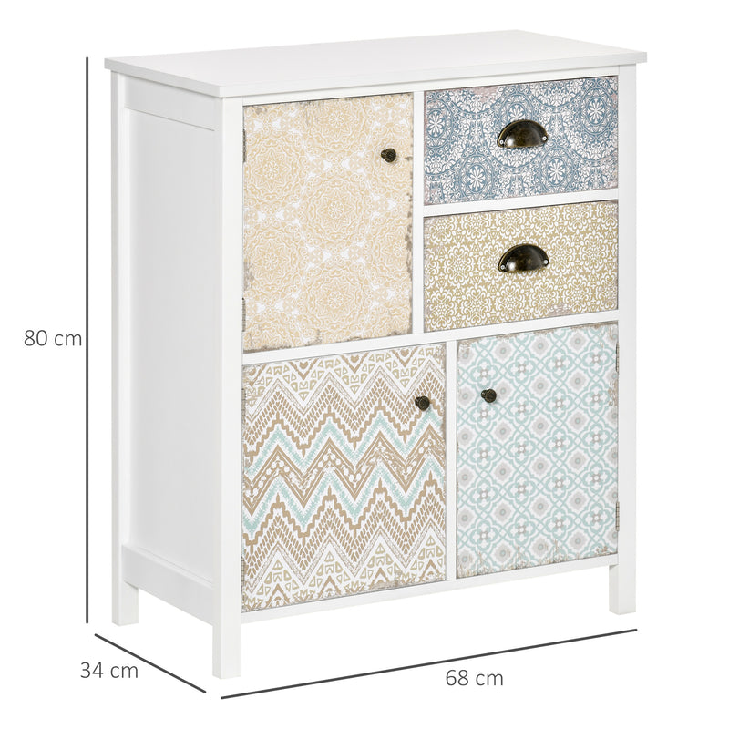 Drawer Table Sideboard Multi-purpose Storage Chest Shabby Chic Entryway Living Room Bedroom Furniture Organizer Unit