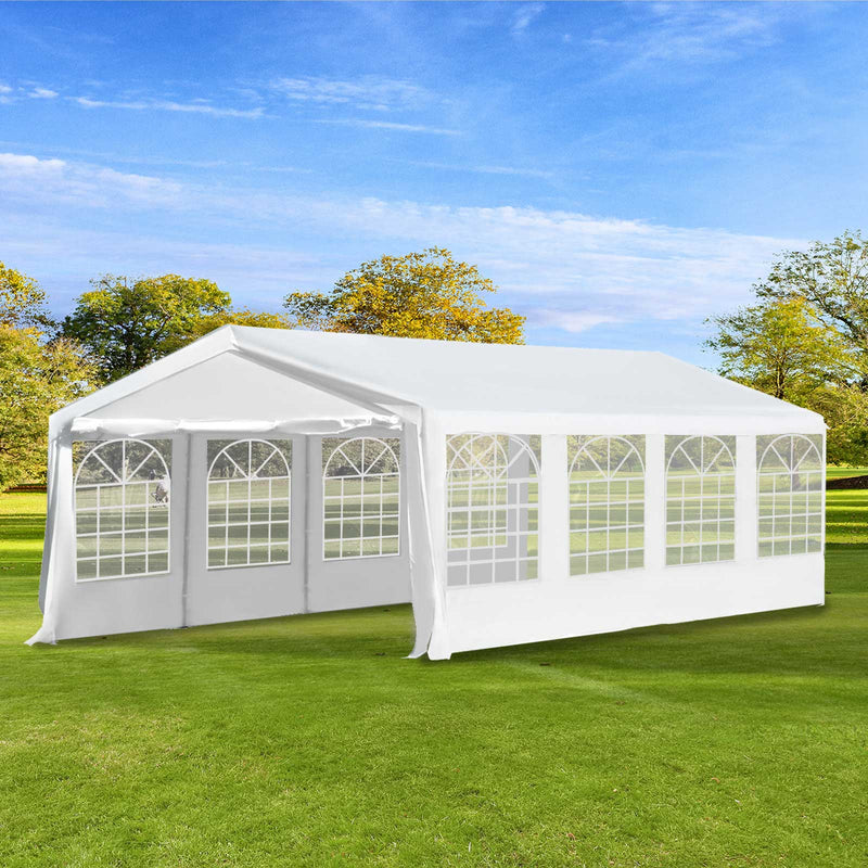 8m x 4m Garden Gazebo Marquee Party Tent Wedding Portable Garage Carport Event Shelter Car Canopy Heavy Duty Steel Frame