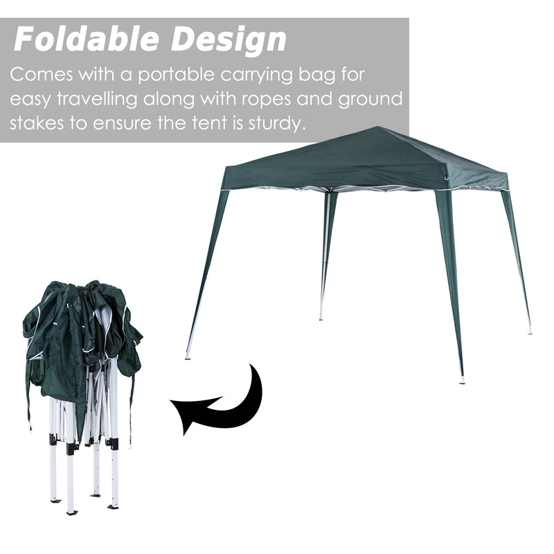 Pop-Up Tent, 3Lx3Wx2.4H m-Green