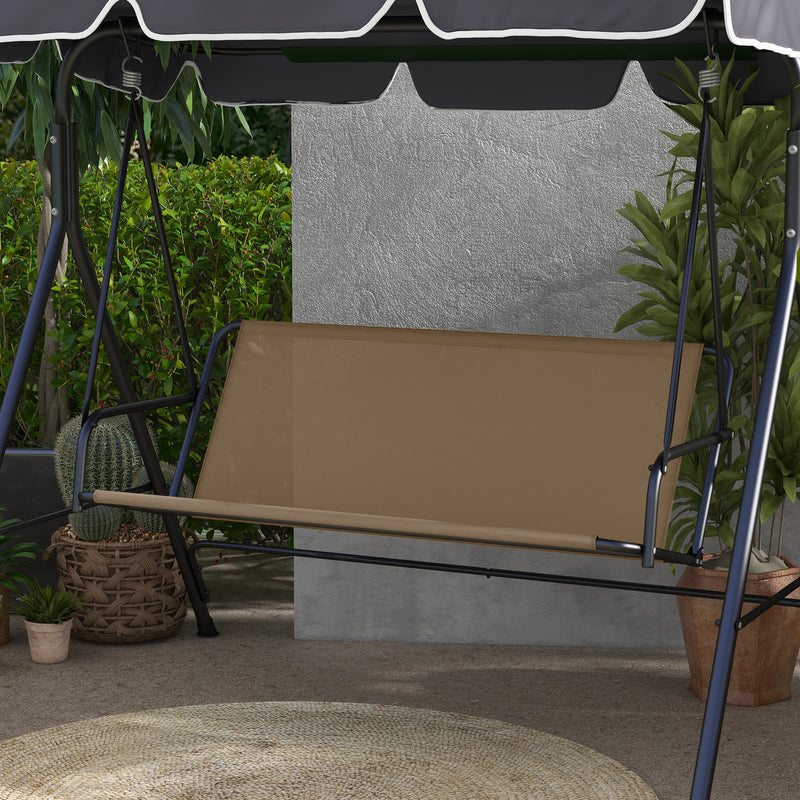 Garden Swing Seat Cover Replacement, for 2 and 3 Seater Swing Bench, 115cm x 48cm x 48cm, Beige