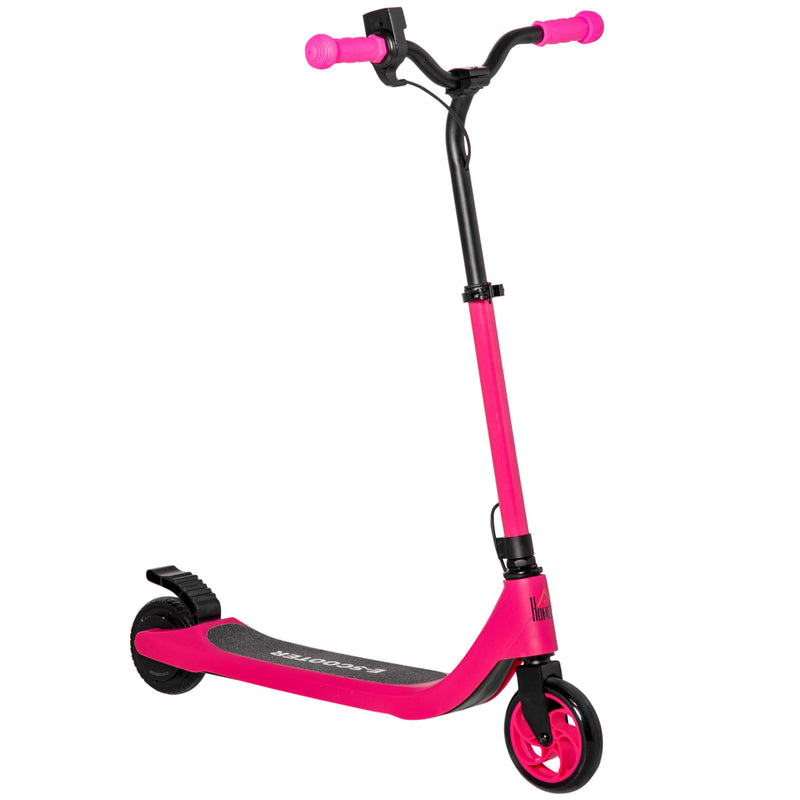 Electric Scooter, 120W Motor E-Scooter w/ Battery Level Display, 2 Adjustable Heights, and Rear Brake, Suitable for 6+ Years Old, Pink