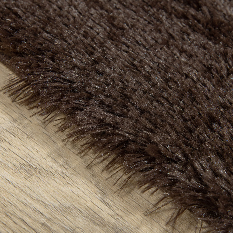 Brown Fluffy Rug, Shaggy Area Rugs Carpet for Living Room, Bedroom, Dining Room, 90x150 cm