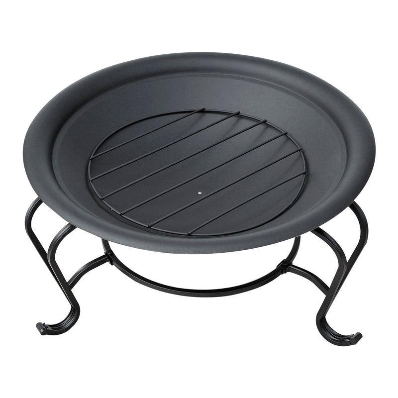 Outdoor Fire Pit, 56 x 45H cm (Lid Included)-Black/Blue
