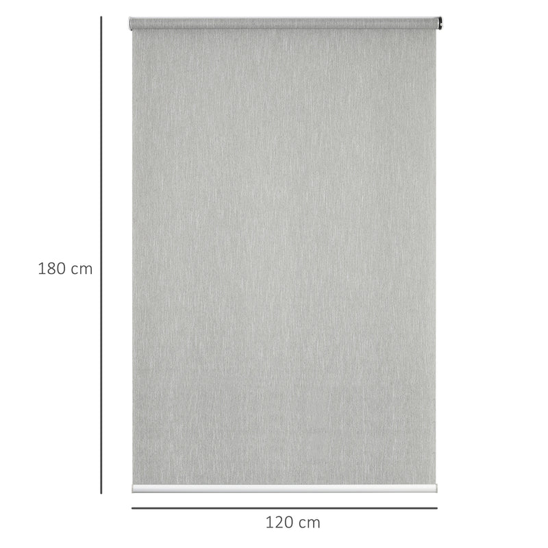 WiFi Smart Roller Blinds Window UV Privacy Protection with Rechargeable Battery, Electric Shades Blind Easy Fit Home Office Grey 120cm x 180cm