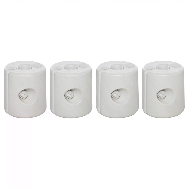 Tent Weight Base, 4pcs Plastic Anchor Weights-White