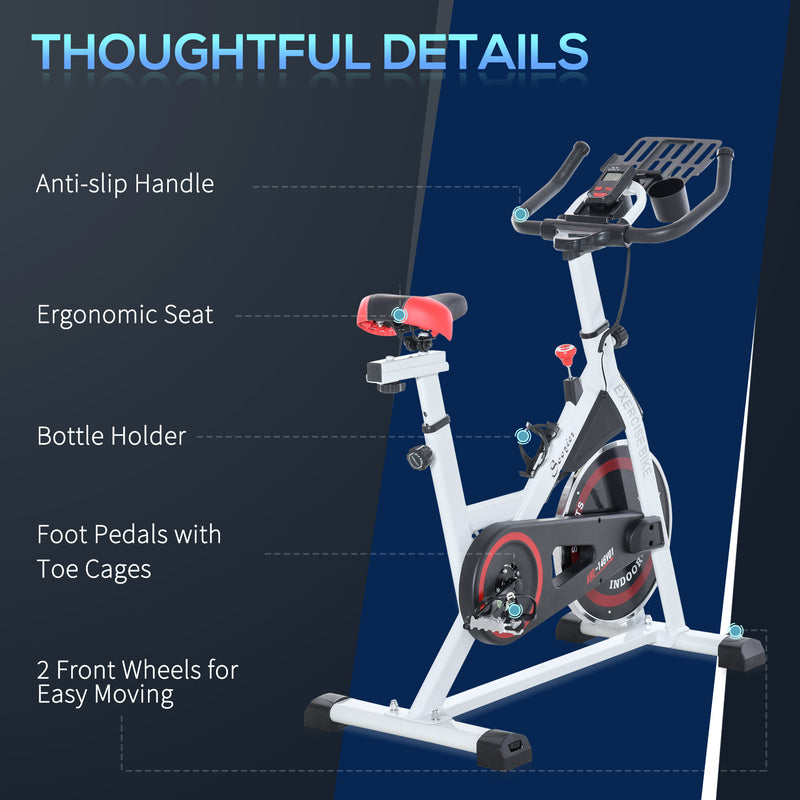 Upright Exercise Bike Indoor Training Cycling Machine Stationary Workout Bicycle with Adjustable Resistance Seat Handlebar LCD Display
