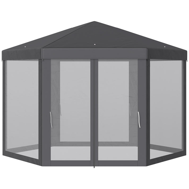 4M Canopy Rentals, Netting Party Tent Patio Canopy Outdoor Event Shelter for Activities, Shade Resistant, Grey