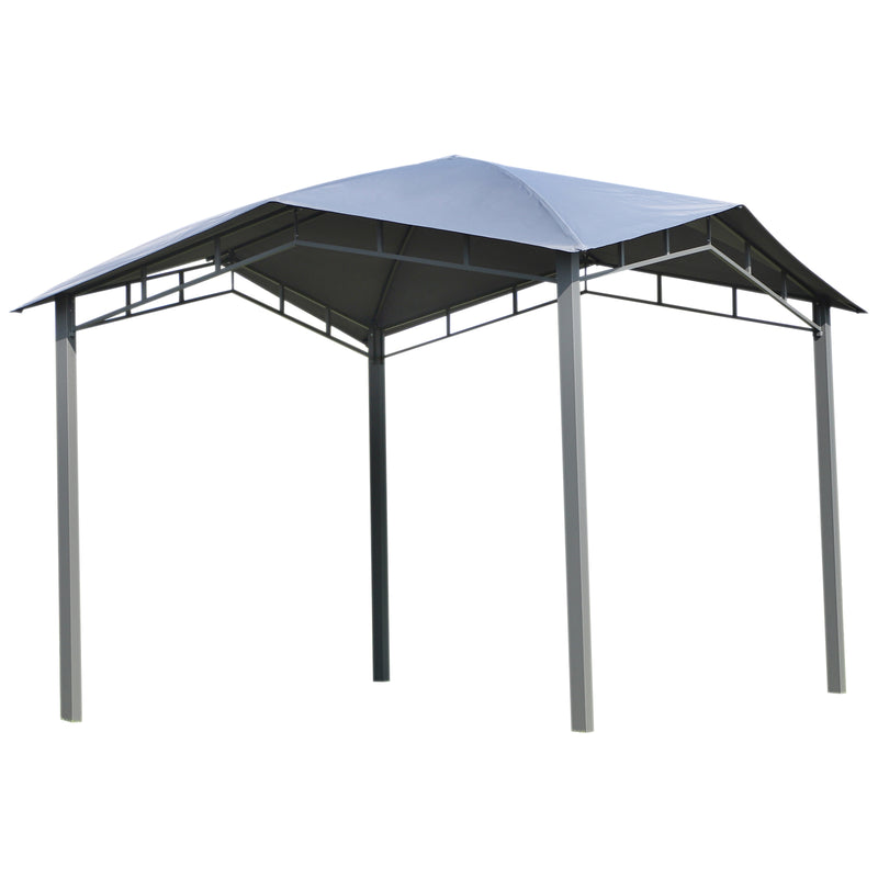 3x3(m) Outdoor Patio Gazebo Pavilion Canopy Tent Sunshade Steel Frame Grey