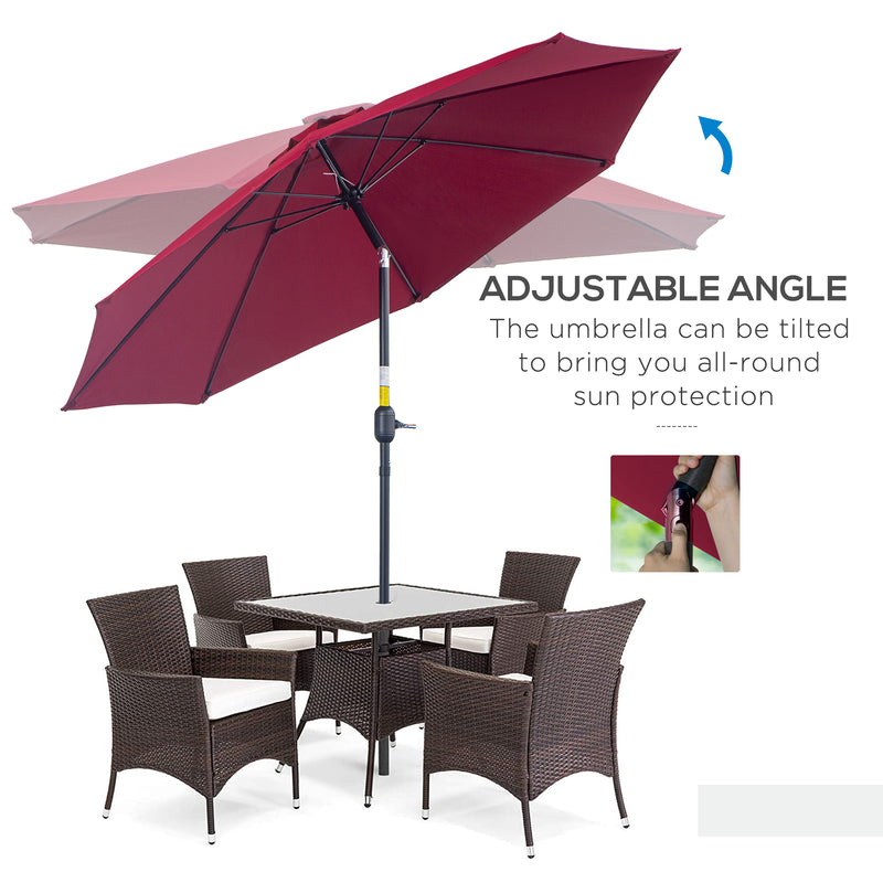 2.6M Umbrella Parasol-Red