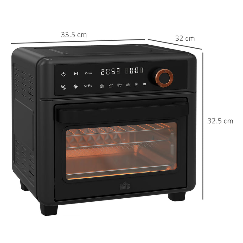Air Fryer Oven, 13L Mini Oven, Multifunction Countertop Convection Oven with 12 Presets, Adjustable Temp and Time, 1200W