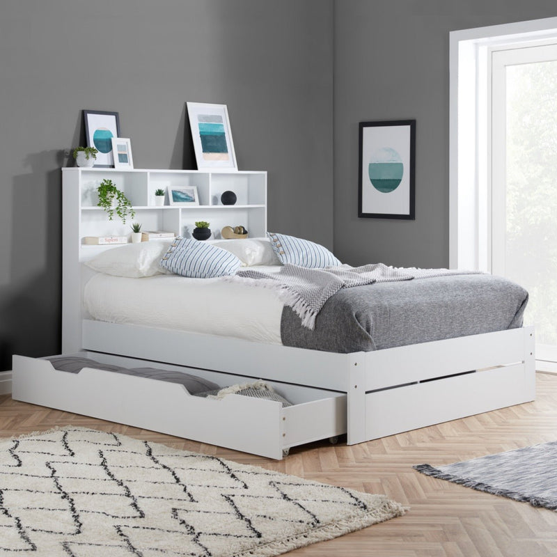 Alfie King Storage Bed White - Bedzy Limited Cheap affordable beds united kingdom england bedroom furniture