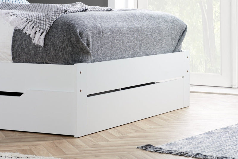 Alfie King Storage Bed White - Bedzy Limited Cheap affordable beds united kingdom england bedroom furniture