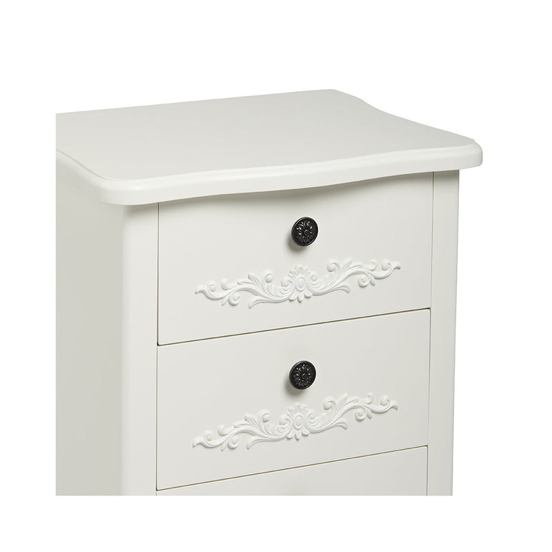 Antoinette 3 Drawer Chest White - Bedzy Limited Cheap affordable beds united kingdom england bedroom furniture