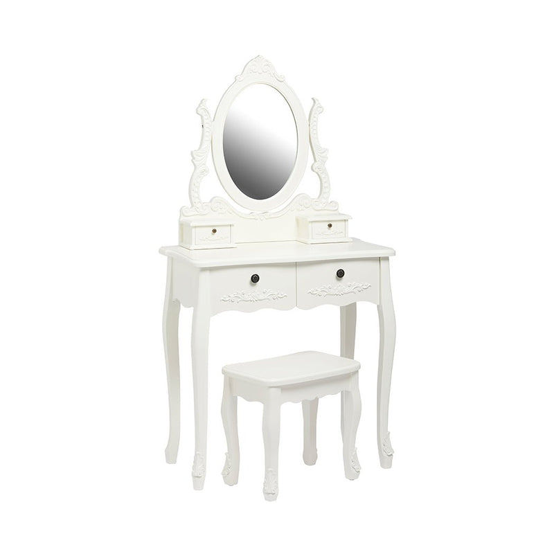 Antoinette Dressing Table White - Bedzy Limited Cheap affordable beds united kingdom england bedroom furniture