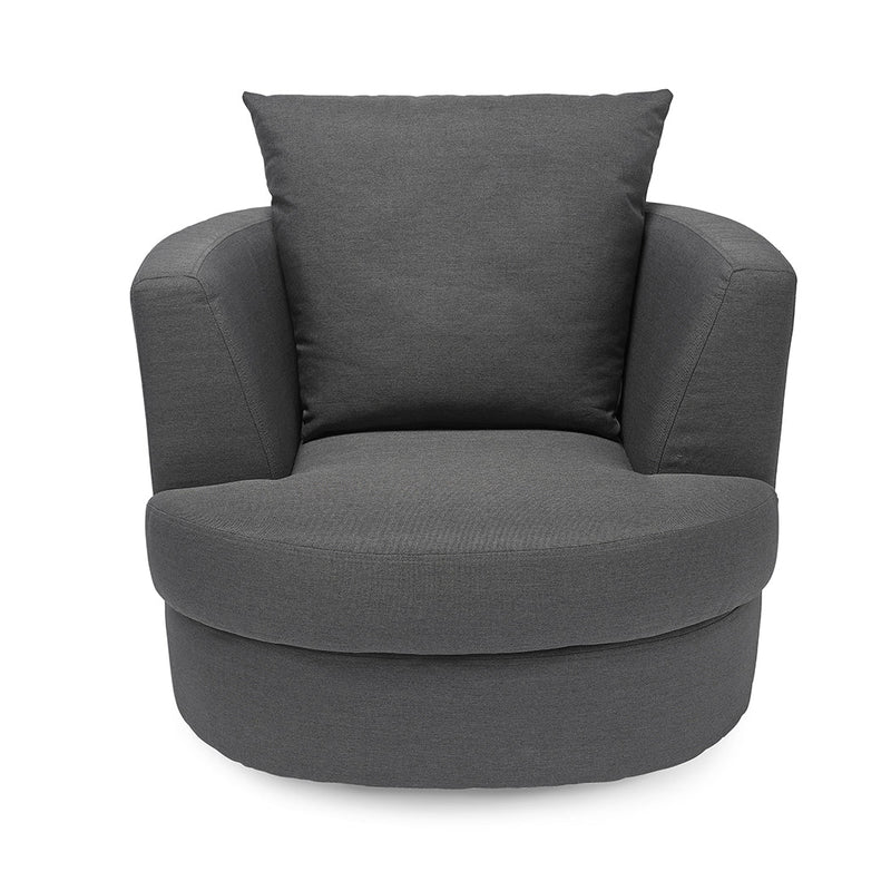 Bliss Small Swivel Chair Grey - Bedzy Limited Cheap affordable beds united kingdom england bedroom furniture