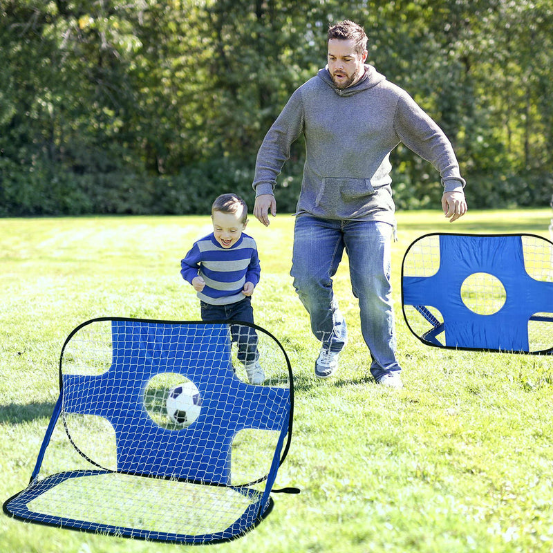 2 in 1 Pop Up Soccer Nets Kids Target Goal Net for Backyard Outdoor Sports and Practice