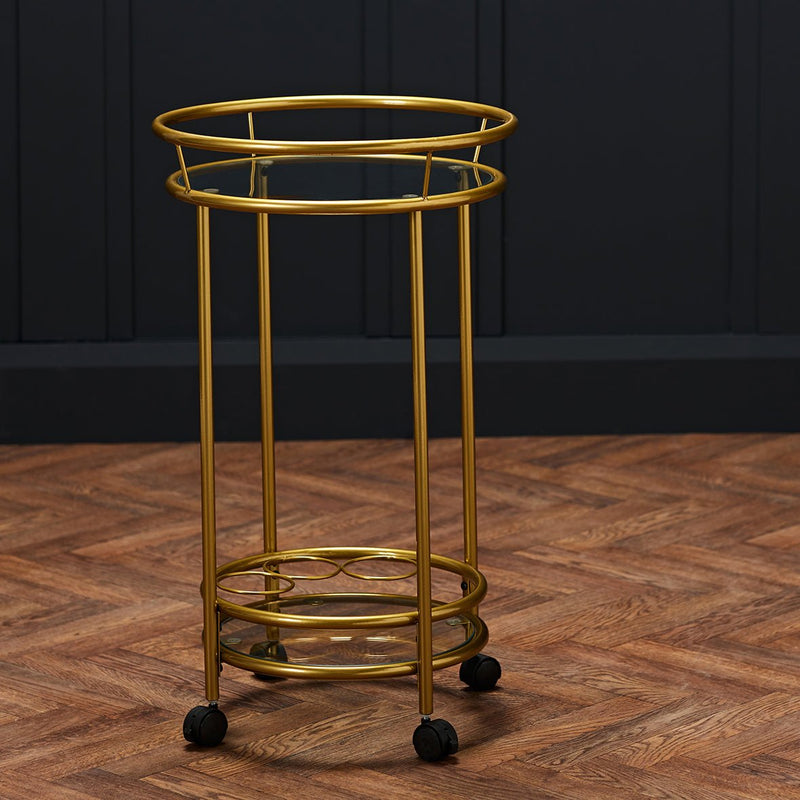 Collins Drinks Trolley Gold - Bedzy UK modern and affordable home furniture England