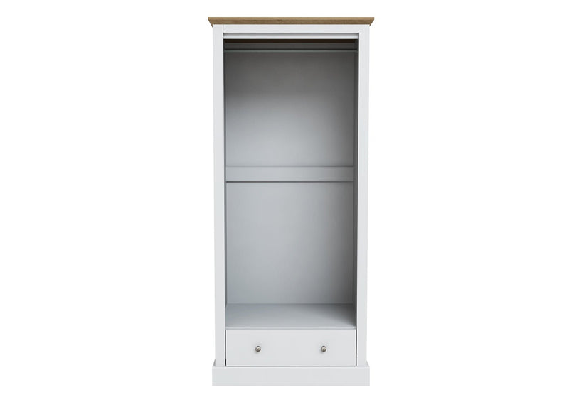 Devon 2 Door Wardrobe White - Bedzy Limited Cheap affordable beds united kingdom england bedroom furniture