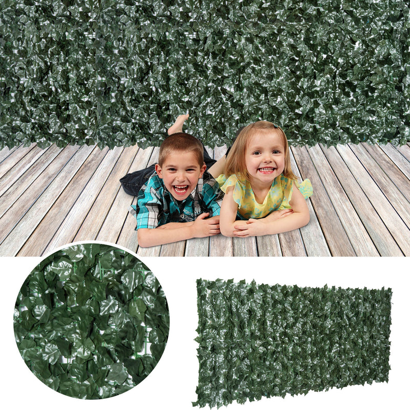 Artificial Leaf Screen Panel, 2.4x1 m-Dark Green