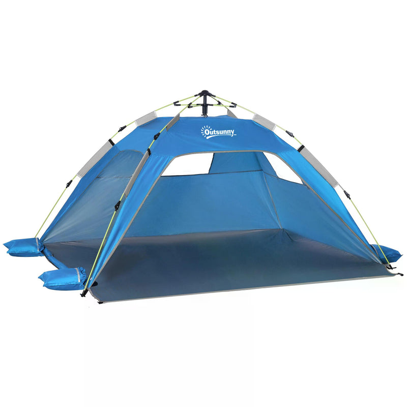 Pop-up Beach Tent Sun Shade Shelter for 1-2 Person UV Protection Waterproof with Ventilating Mesh Windows Carrying Bag