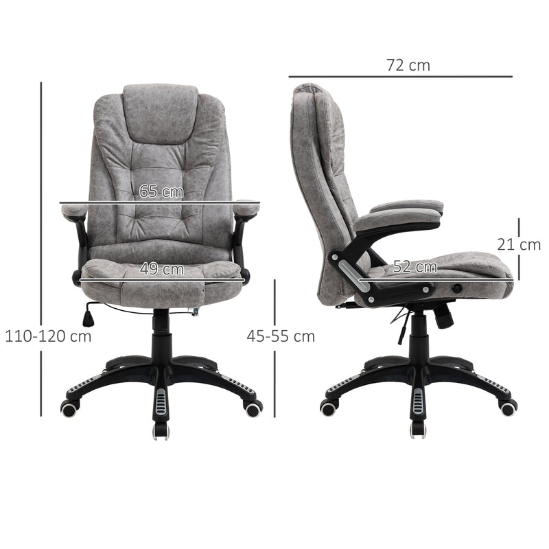 Ergonomic Office Chair Comfortable Desk Chair with Armrests Adjustable Height Reclining and Tilt Function Grey