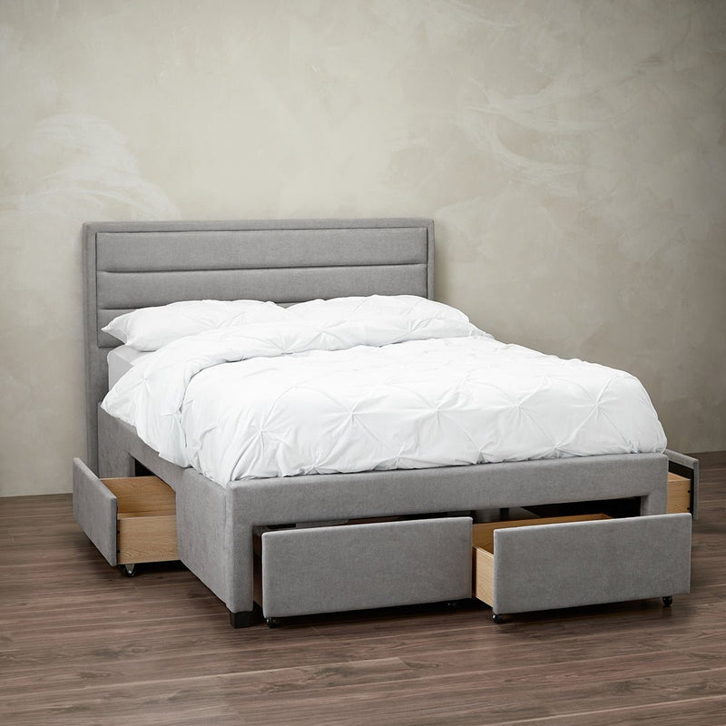 Greenwich 4.6 Double Bed Grey - Bedzy UK modern and affordable home furniture England