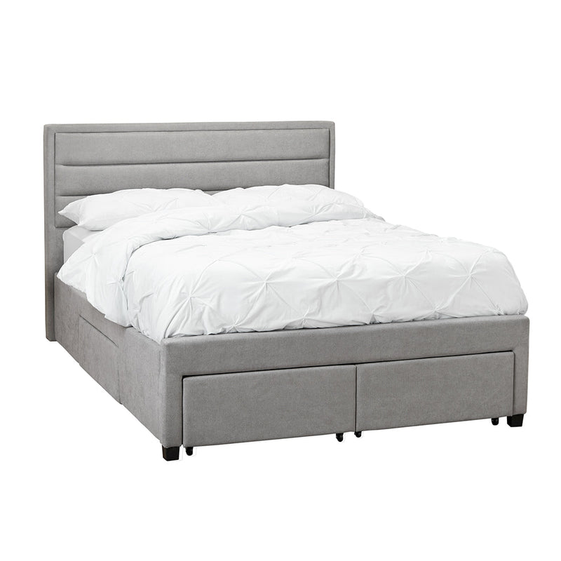 Greenwich 4.6 Double Bed Grey - Bedzy UK modern and affordable home furniture England