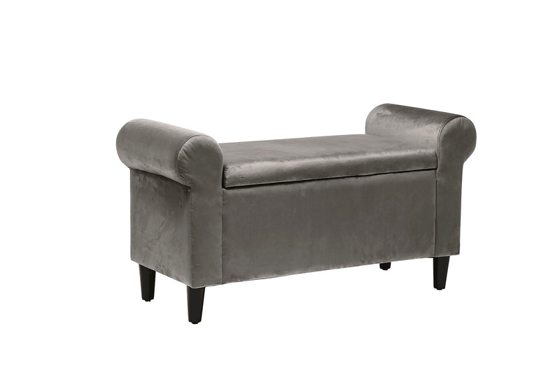 Highgrove Storage Ottoman Grey - Bedzy UK modern and affordable home furniture England