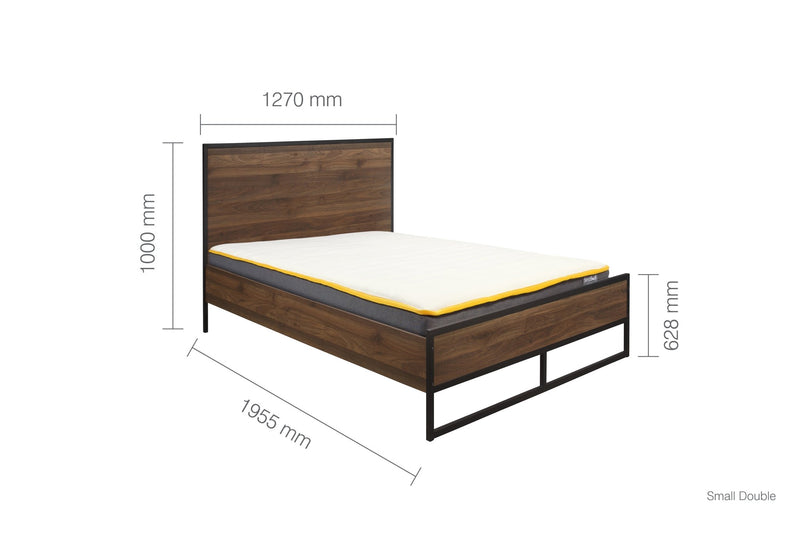 Houston Small Double Bed Brown - Bedzy Limited Cheap affordable beds united kingdom england bedroom furniture